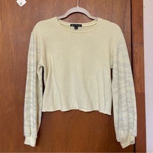 Rhinestone Embellished Sleeve Cropped Sweatshirt International Concepts Macy’s